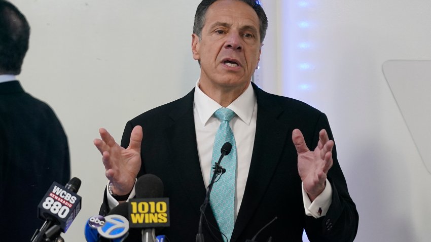 FILE – Former New York Gov. Andrew Cuomo speaks during a New York Hispanic Clergy Organization meeting, Thursday, March 17, 2022, in New York.  Arguments over the the fate of the state Commission on Ethics and Lobbying in Government were heard by a state appeals court in Albany. The arguments Friday, Feb. 16, 2024, stem from a lawsuit filed by former Cuomo, who claims the commission lacked the constitutional authority to prosecute him.