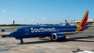 A Southwest Airlines Boeing 737 MAX 8 arrives at Daniel K. Inouye International Airport on January 20, 2024 in Honolulu, Hawaii. 