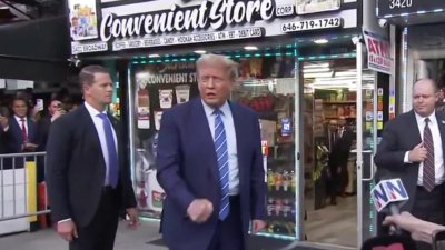 Trump makes campaign stop at Hamilton Heights bodega after court