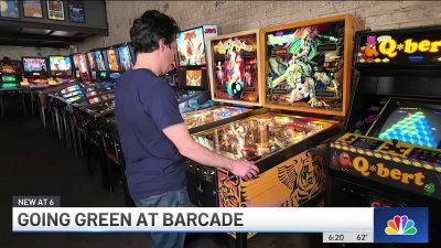 Going green at Barcade in Williamsburg