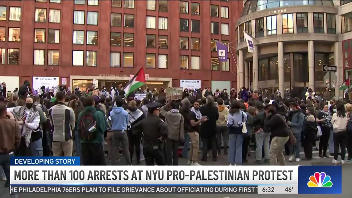 More than 100 arrests at NYU pro-Palestinian protest as tensions flare ...