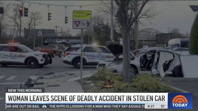 Woman leaves scene of deadly accident in stolen car