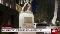 LAPD officers return to USC amid pro-Palestinian protest