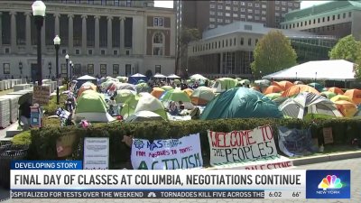 Final day of classes set for spring at Columbia as negotiations with protesters reach impasse