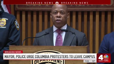 Mayor Adams and the NYPD urge protesters to leave Columbia University