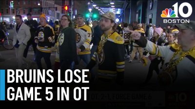 Bruins fans disappointed by overtime loss in Game 5
