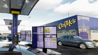 A full menu is seen at the first CosMc’s drive-thru only restaurant on December 9, 2023, in Bolingbrook, Illinois.