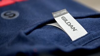 Gildan apparel at a store in Montreal, Quebec, Canada, on Friday, Dec. 15, 2023. 