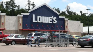 An exterior view of a Lowe’s home improvement store at the Buckhorn Plaza shopping center. 