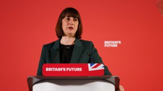 Labour’s Shadow Chancellor of the Exchequer Rachel Reeves gives a speech on the British economy ahead of the Bank of England monetary policy release on May 07, 2024 in London, England.