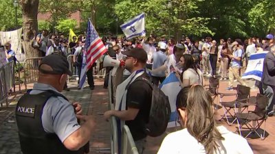 Counter-protestors call for end to Pro-Palestine encampment at Penn