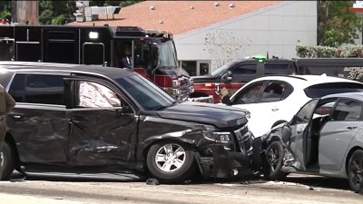 10 injured in multi-vehicle crash in Broward