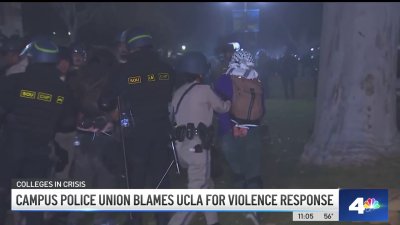 Campus police union blames UCLA for violent response