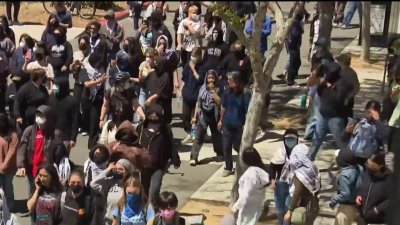 Pro-Palestinian protesters move to downtown jail