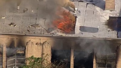 Fire burns at abandoned NJ public school building