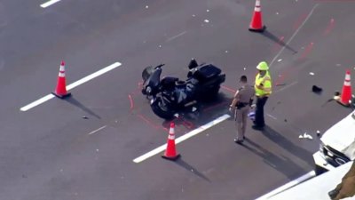 Motorcycle crash shuts down I-95 North in Broward County