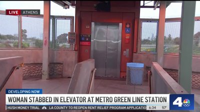 Woman stabbed inside Metro station elevator in South Los Angeles