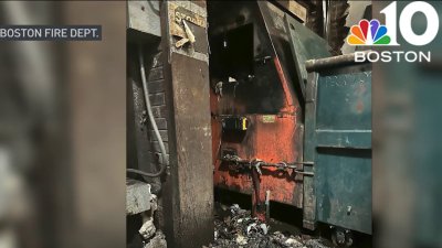 Trash room fire sparks at Boston apartment building