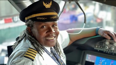 Pioneering veteran pilot, the 1st Black woman to fly for the Air Force, retires from commercial flying
