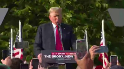 Former President Donald Trump holds rally in the Bronx