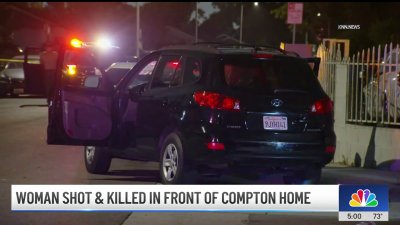 Woman shot and killed in front of Compton home