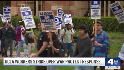 UCLA workers strike over Gaza war protest response