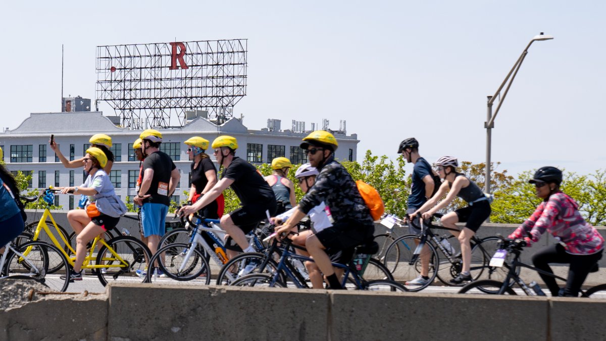 More than 32,000 people are expected to participate in Sunday's Five Boro Bike Tour through New York City.