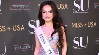 Miss Teen USA 2023, UmaSofia Srivastava attends Supermodels Unlimited Magazine Presents: Billboards Over Broadway – NYFW Celebrity Event at Nebula Nightclub on February 10, 2024 in New York City.