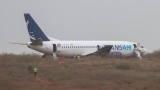 Boeing plane catches fire and skids off runway in Senegal – NBC New York