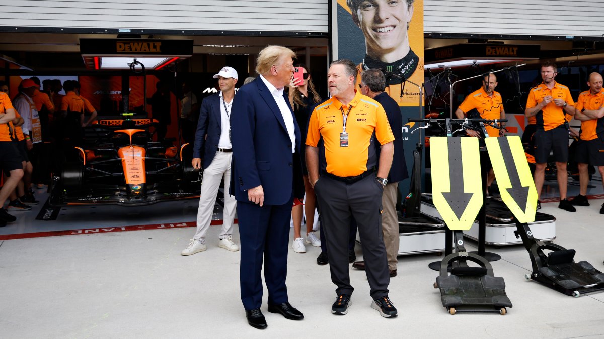 Former President Donald Trump at F1 race in Miami – NBC New York