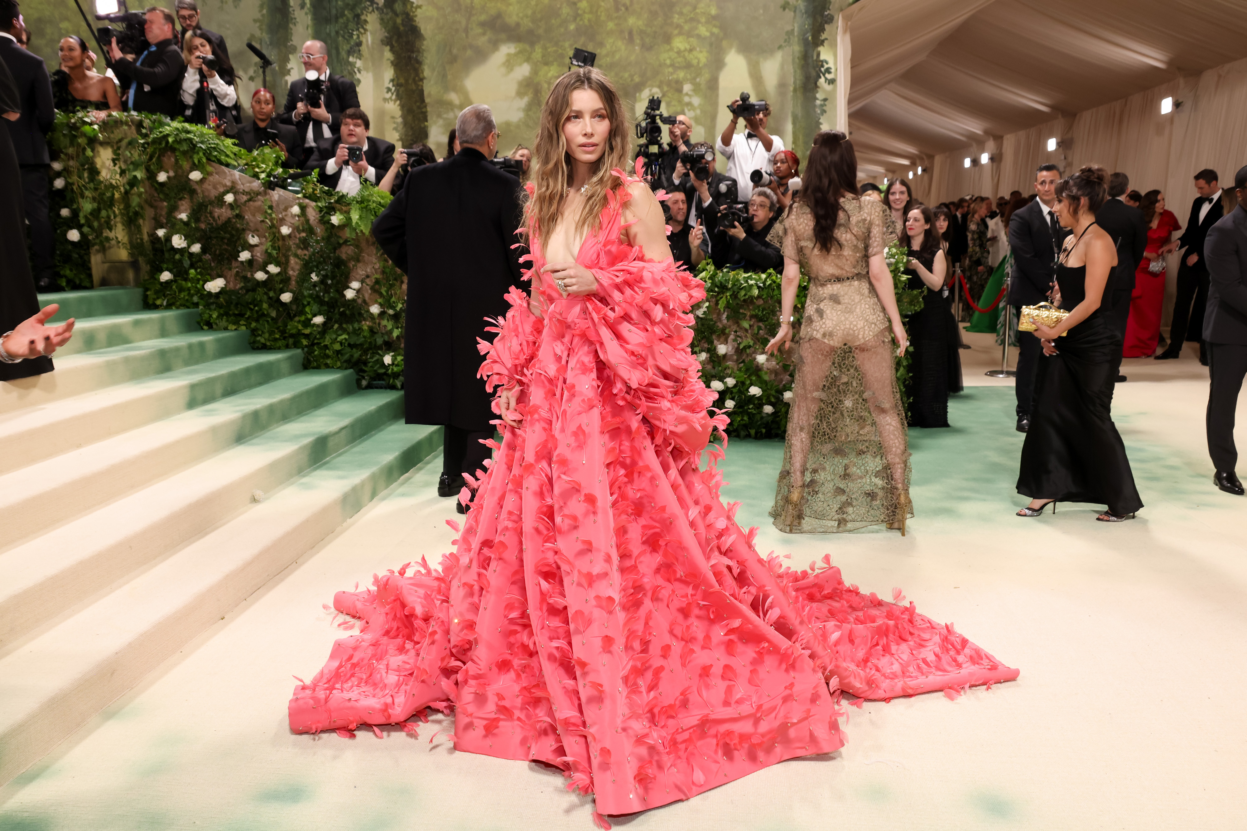 Jessica Biel shuts down the 2024 Met Gala with jawdropping petal gown