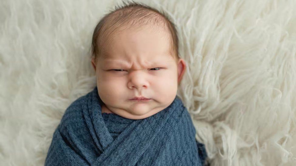 This newborn baby is going viral for his many grumpy faces: See all the ...