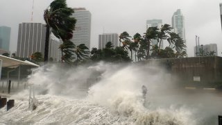 Hurricane Irma strikes Miami, Florida, in 2017.