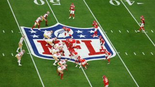 Brock Purdy #13 of the San Francisco 49ers prepares to take a snap in the first quarter against the Kansas City Chiefs0 during Super Bowl LVIII at Allegiant Stadium on February 11, 2024 in Las Vegas, Nevada. 