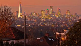 The London skyline.