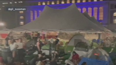 Tent encampment back on Columbia campus during alumni weekend