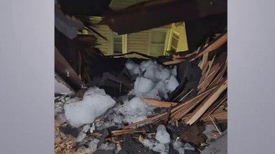 Giant chunk of ice from plane slams through NJ family's roof