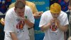 Joey Chestnut vs. Takeru Kobayashi live hot dog eating competition taking place on Labor Day