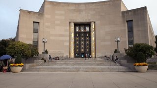 The Brooklyn Public library is seen in Grand Army Plaza on October 21, 2020 in the Brooklyn Borough of New York City. The structure opened in 1941 and is the sixth largest library system in the United States. (Photo by John Lamparski/Getty Images)
