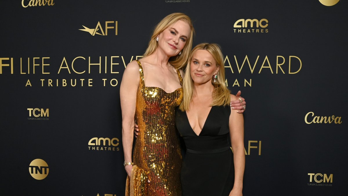 Reese Witherspoon reacts after Nicole Kidman forgets her real name