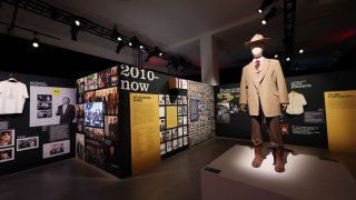 NEW YORK, NEW YORK – JUNE 06: A view of images and memorabilia on display at the 2024 De Niro Con press preview at Spring Studios on June 06, 2024 in New York City.  (Photo by Mike Coppola/Getty Images for Tribeca Festival)