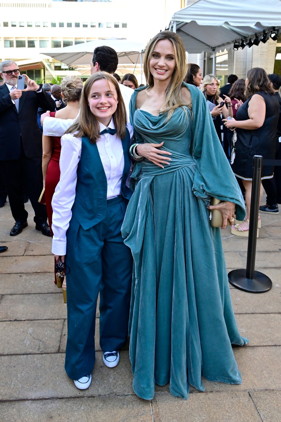 (L-R) Vivienne Jolie-Pitt and Angelina Jolie