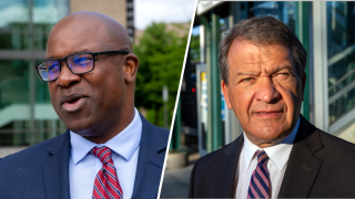 Jamaal Bowman (right) and George Latimer (left) face off in a congressional primary north of New York City.