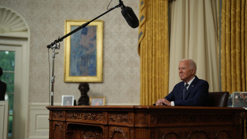 U.S. President Joe Biden delivers a nationally televised address