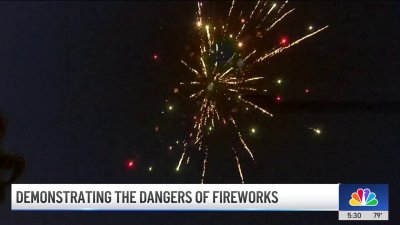 Demonstrating the dangers of fireworks