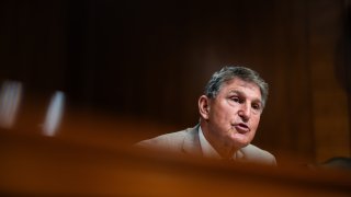 Senator Joe Manchin, an Independent from West Virginia, speaks during a Senate Appropriations Subcommittee on Financial Services and General Government hearing in Washington, DC, US, on Tuesday, June 4, 2024. The hearing is set to examine the proposed budget estimates and justification for the Treasury Department for fiscal year 2025.