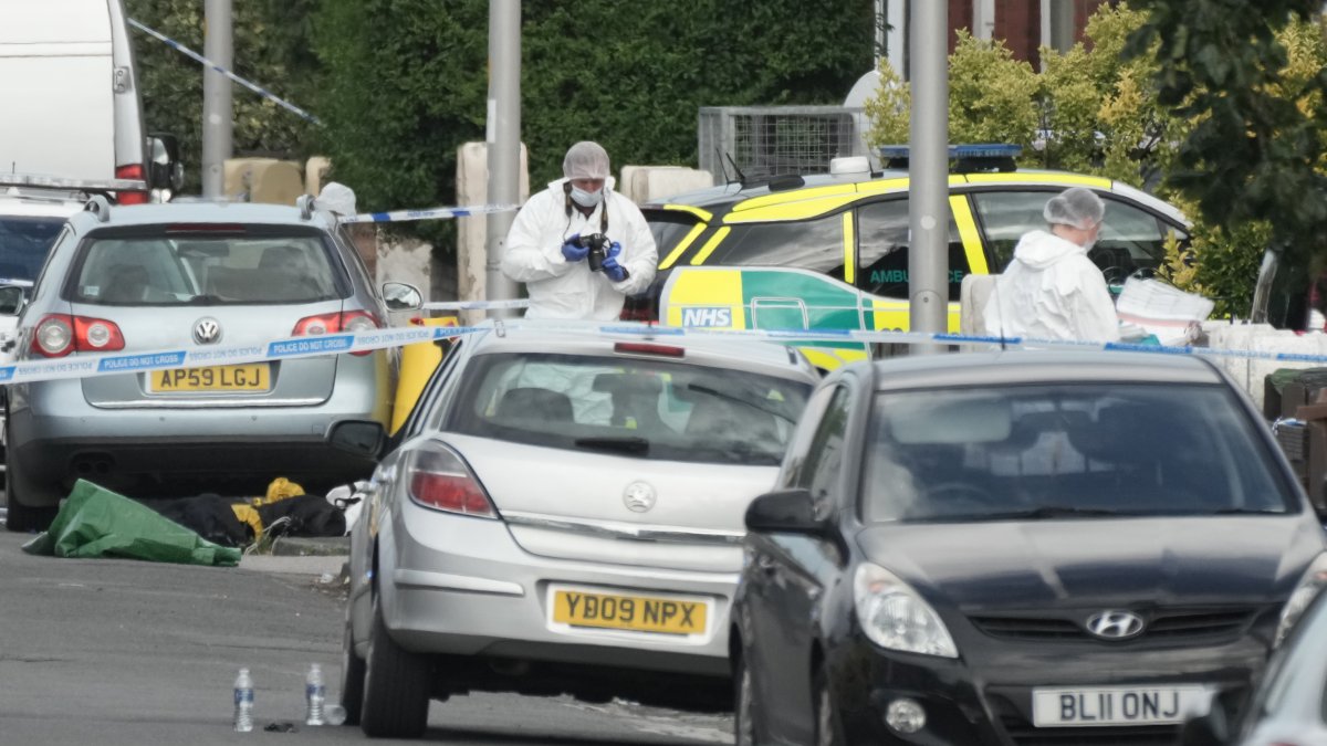 Bloodied children flee a stabbing attack in England NBC New York