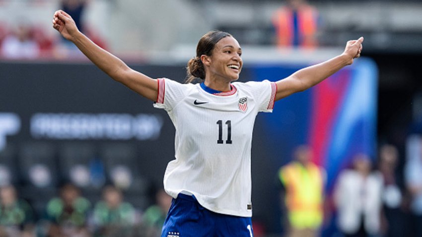 Team USA soccer player Sophia Smith. (Photo by Lev Radin/Pacific Press/LightRocket via Getty Images)