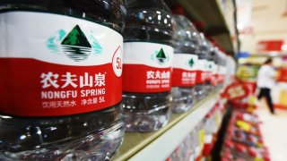 Nongfu Spring’s bottled water in a supermarket in Hangzhou, China.