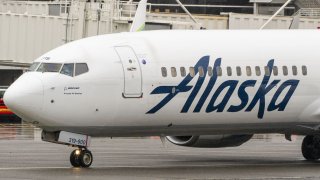 An Alaska Airlines Boeing 737-900ER aircraft on the tarmac at Seattle-Tacoma International Airport (SEA) in Seattle, Washington, US, on Monday, Jan. 22, 2024. 